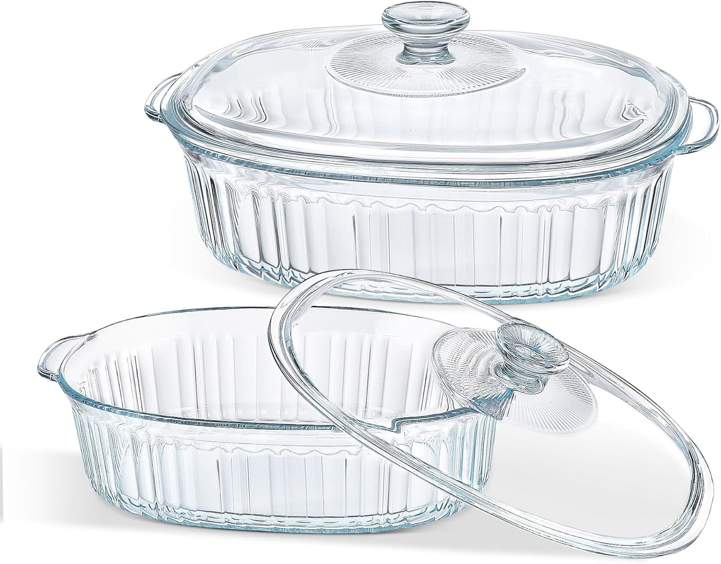 M MCIRCO 4-Piece Glass Casserole Baking Dish Set for All Needs