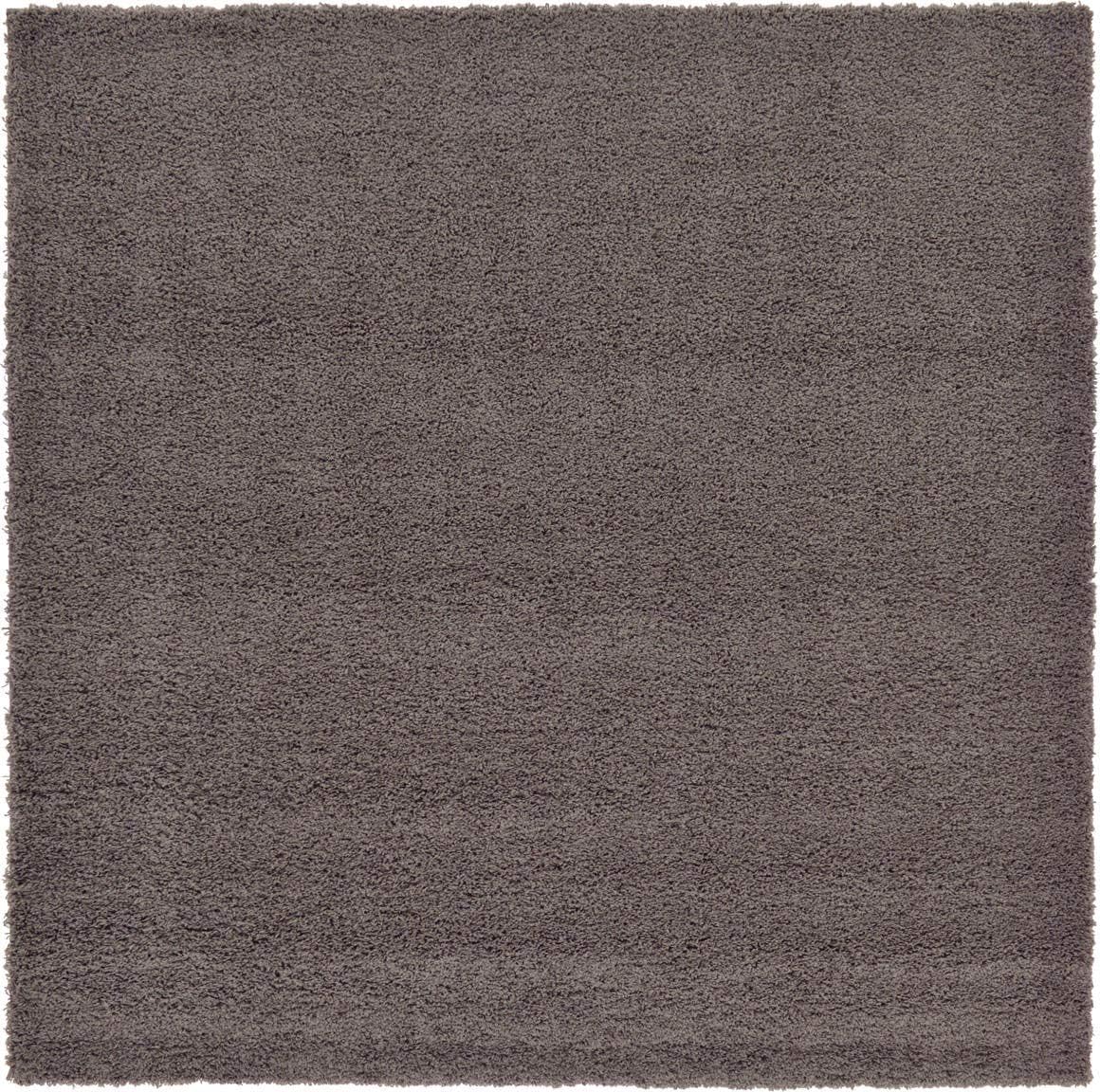 Unique Loom Solid Shag Collection Area Rug in Graphite Gray