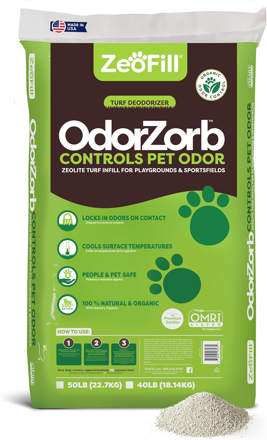 Zeofill Premium Outdoor Odor Infill for Pet Urine Control