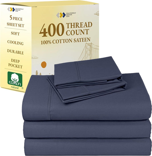 California Design Den Split King Sheets Set - Soft 400 Thread Count