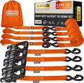 Heavy Duty Ratchet Straps & Soft Loops 1.5 x 15 - Extra Strong Tie