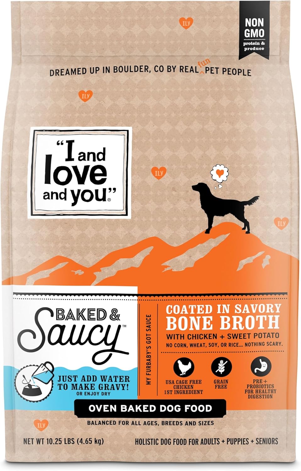 Baked and Saucy Dry Dog Food with Chicken and Sweet Potato
