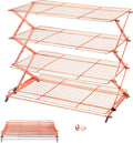 Collapsible 4-Tier Cooling Rack with Adjustable Stack - Space Saving