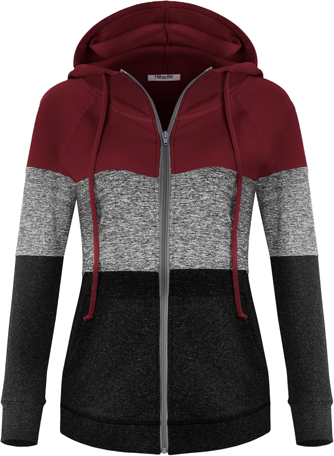 Hibelle Women's Full-Zip Fleece Lined Hoodie for Active Wear