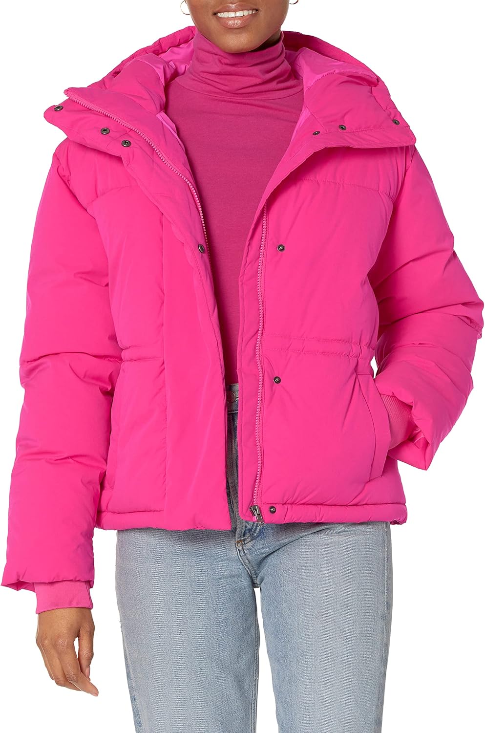Essential Women's Short Waisted Puffer Jacket for Winter Warmth