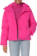 Women's Short Waisted Puffer Jacket - Relaxed Fit Warm Coat