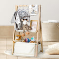 Wooden Baby Shower Crate Closet - Double-Layered Baby Basket