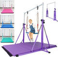 Foldable Gymnastics Bar 5FT for Kids Ages 3-15 - Stable Triangle Frame