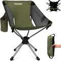 Camping Chairs 360Degree Swivel Folding Chair for Adults - Portable