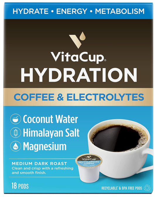 Hydrating Coffee Pods by VitaCup - Electrolytes & Flavor!