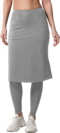 HOKOYI Women's Modest Long Skirt with Attached Leggings