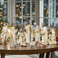 12.5in Nativity Set 12-Piece Tabletop Nativity Scene - Elegant Ivory