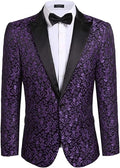 Men Floral Paisley Tuxedo Blazer Jacket - Stylish Dinner & Wedding