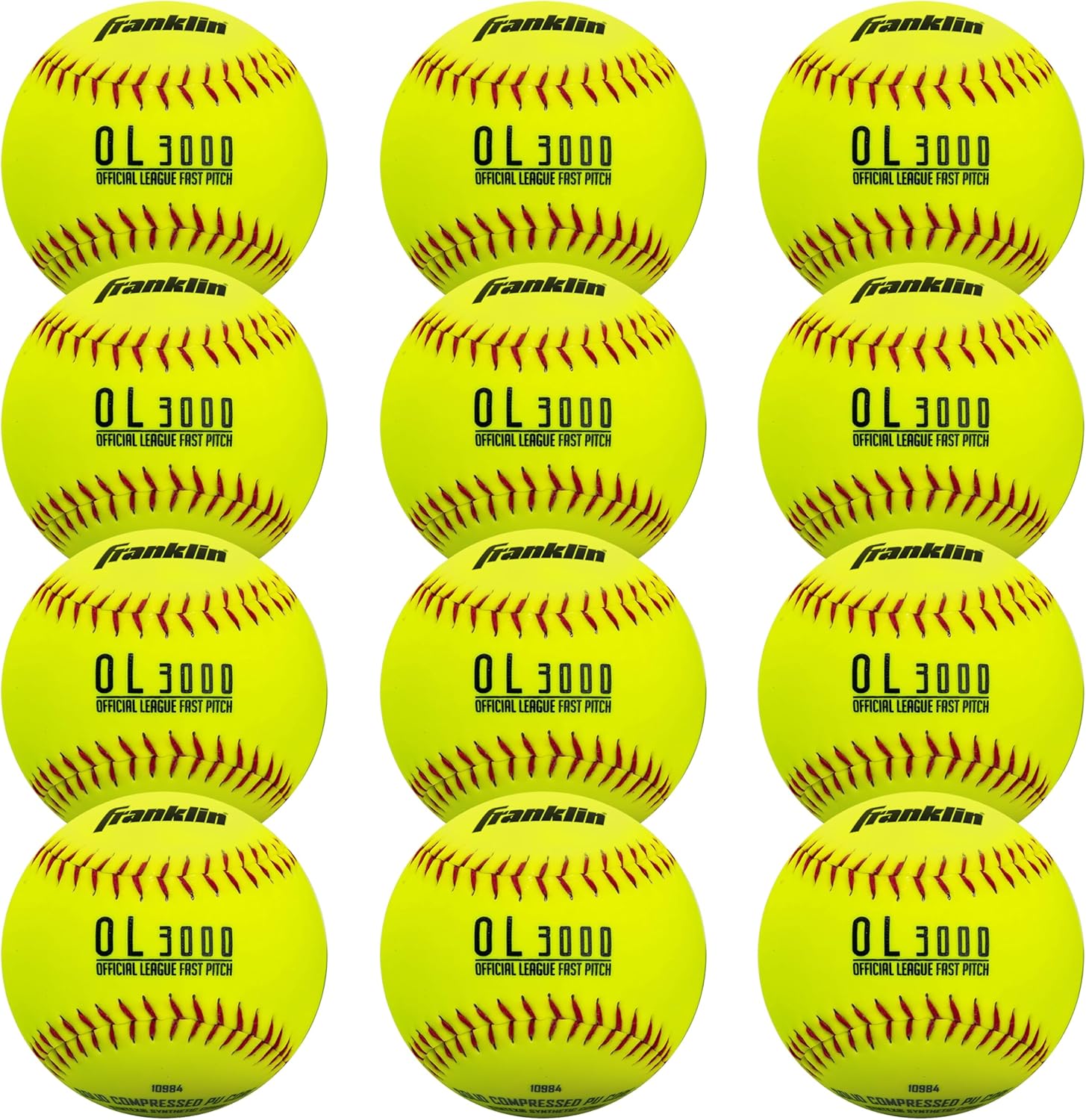 Franklin Sports Official Game Softballs for Fastpitch Players