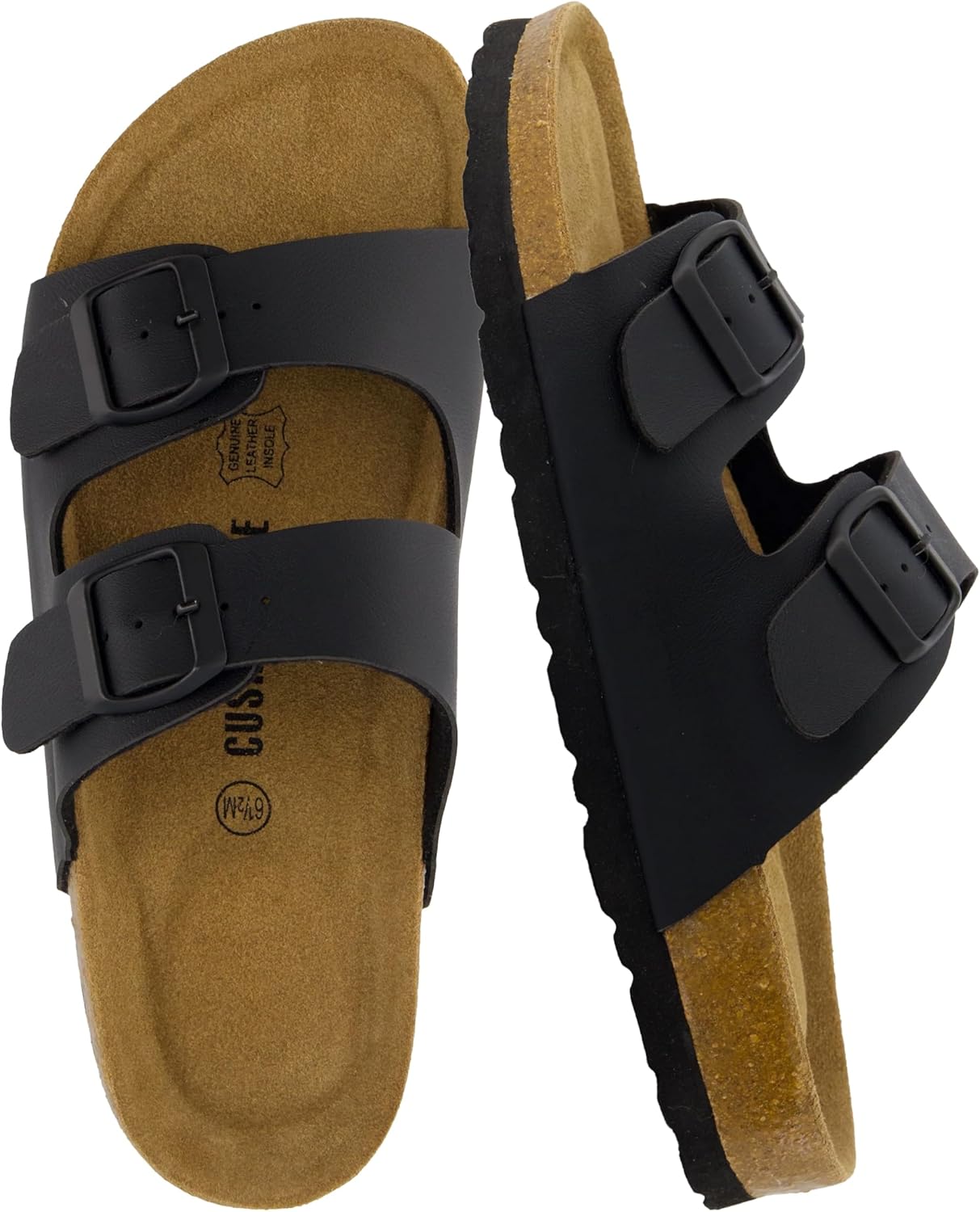 CUSHIONAIRE Lane Cork Footbed Sandals for Women Comfort
