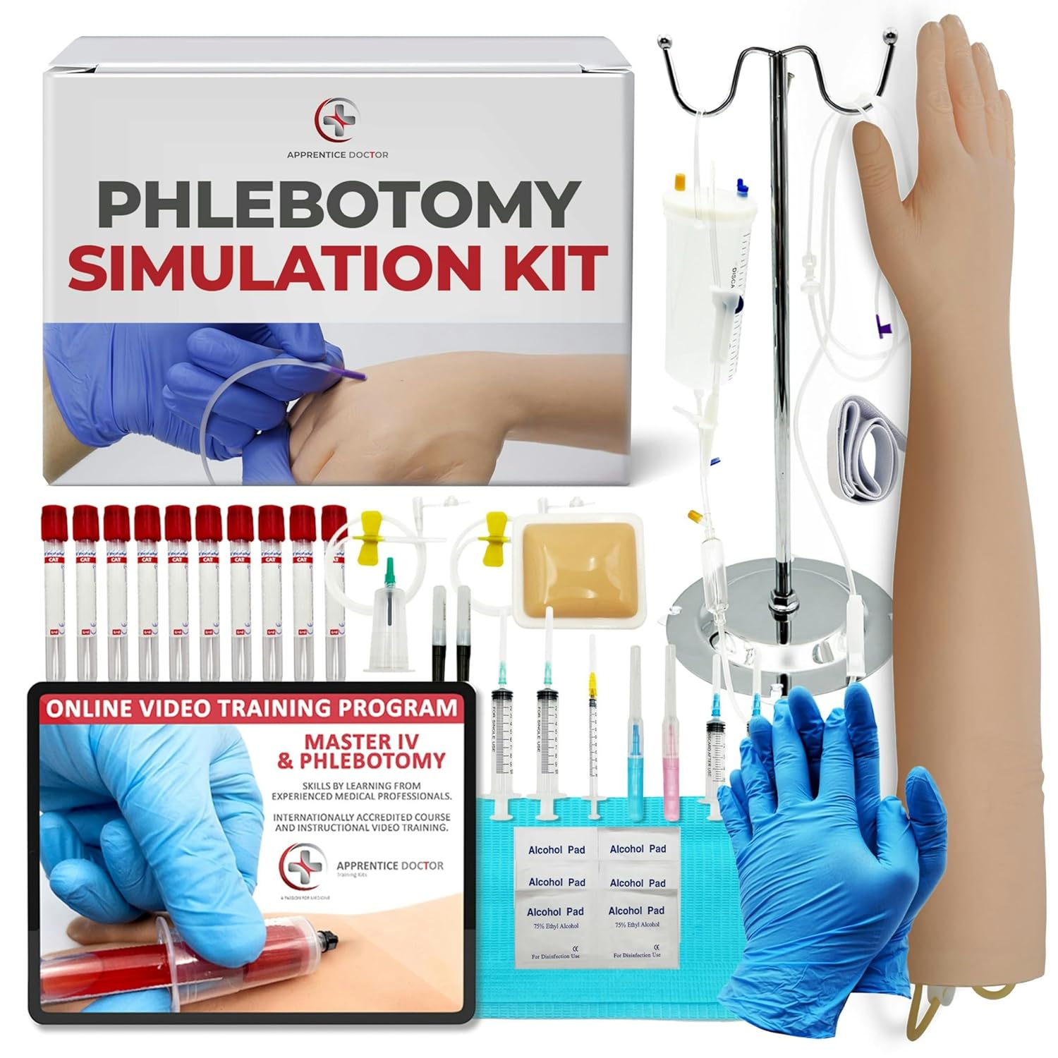 Phlebotomy Practice Kit for Nursing Students - Realistic Training