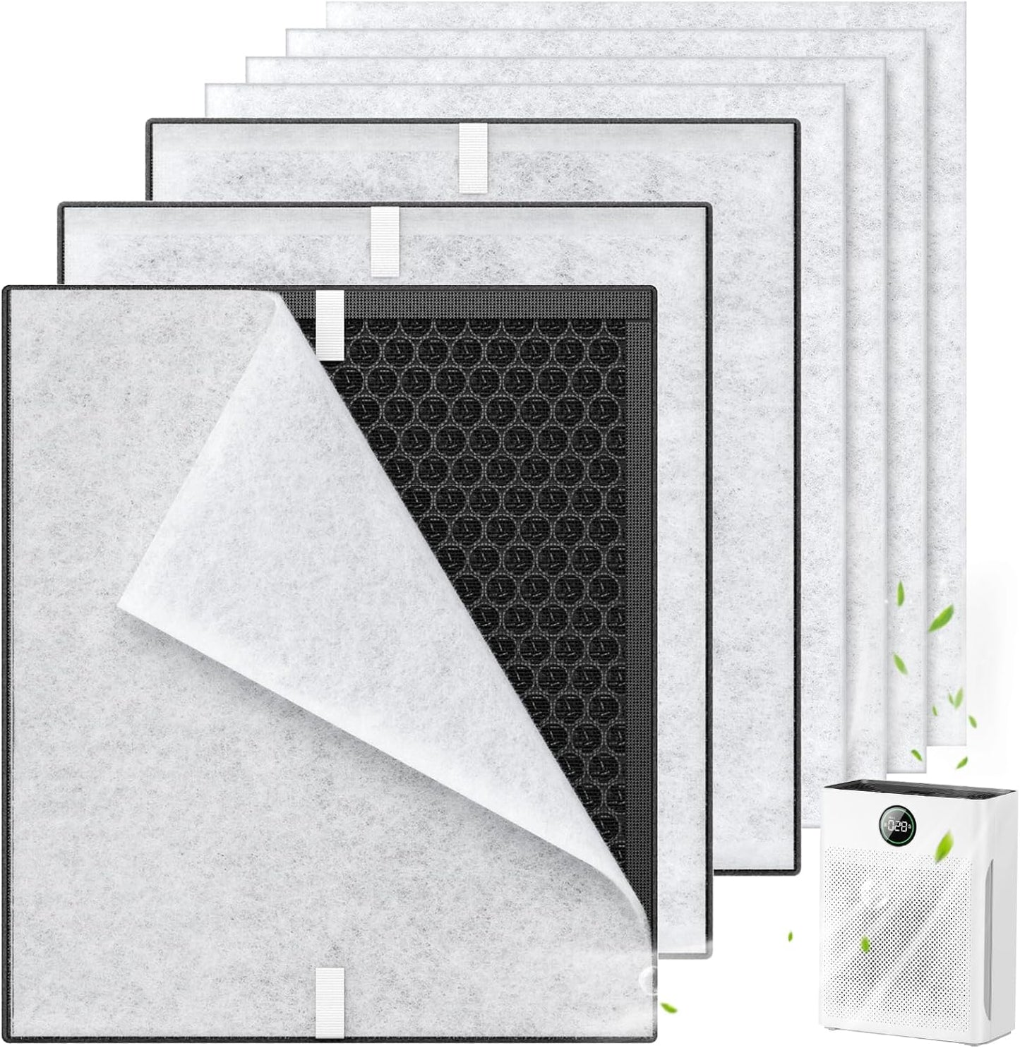 3 Pack PR1 Replacement Filter for Mooka Air Purifier - HEPA & Carbon