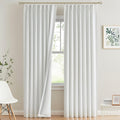 Vision Home White Pinch Pleated Blackout Curtains 40in x 112in - Full
