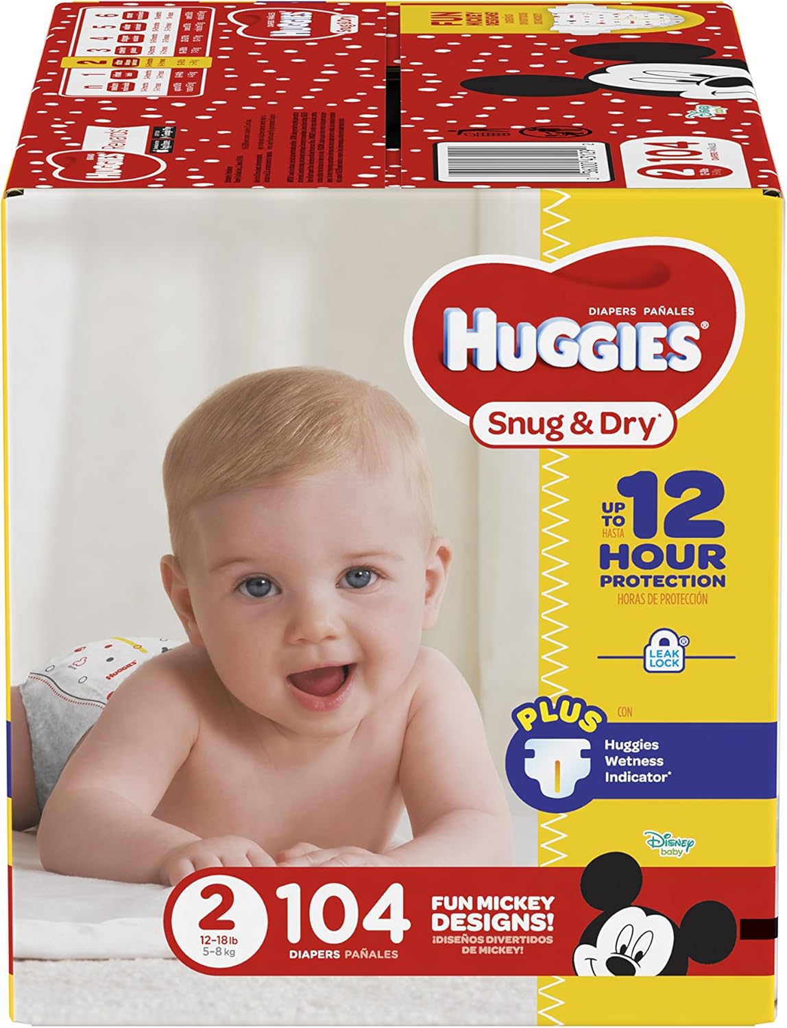 HUGGIES Snug & Dry Diapers, Size 2, 104 Count: Ultimate Comfort
