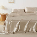 Bedsure Satin Sheets King Size Bed Set - Luxury Silky Comfort