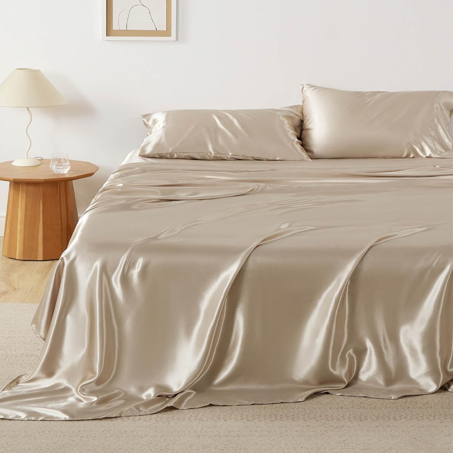 Luxurious Satin Sheets King Size Bed Set for Ultimate Comfort