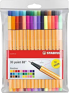 Fineliner STABILO point 88 Wallet of 30 Assorted Colors Review