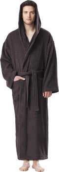 Arus Men's Hooded Classic Bathrobe - Luxurious Turkish Cotton