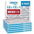 Aerostar 12x12x1 MERV 11 Pleated Air Filters - 6 Pack