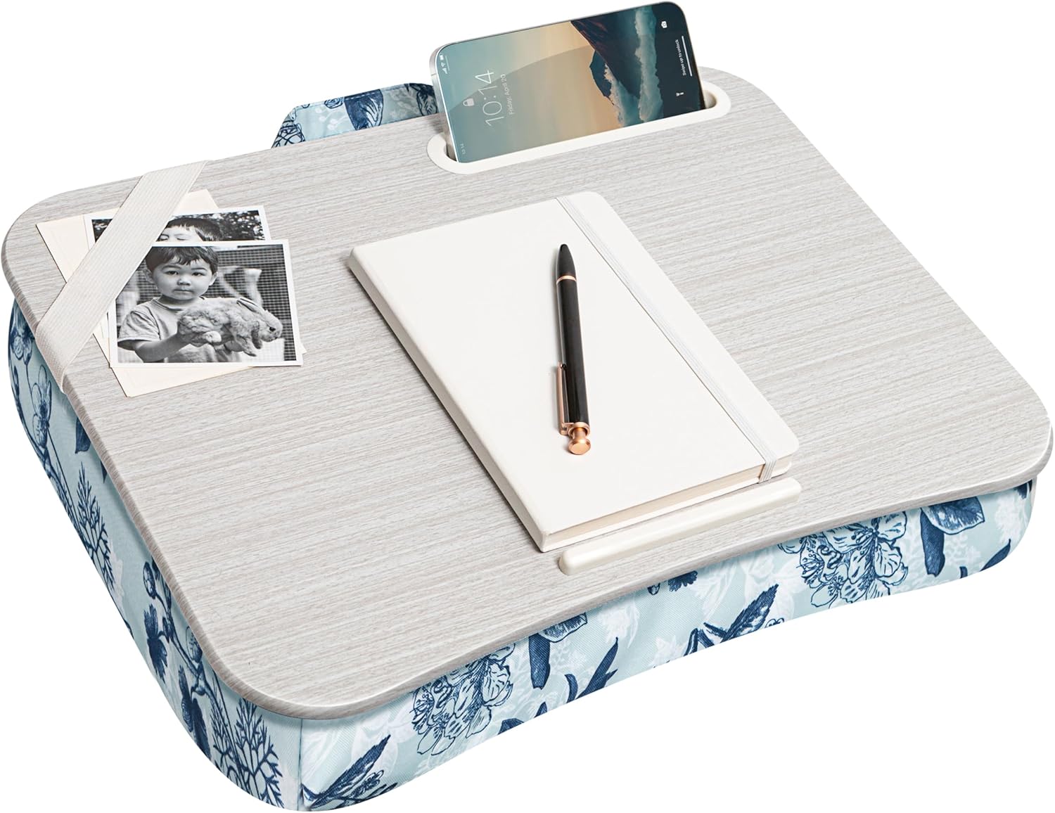 LapGear Blue Blossoms Designer Lap Desk - Fits 15.6 Laptops