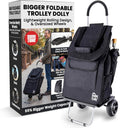 Bigger Trolley Dolly Foldable Cart for Shopping and Grocery Use
