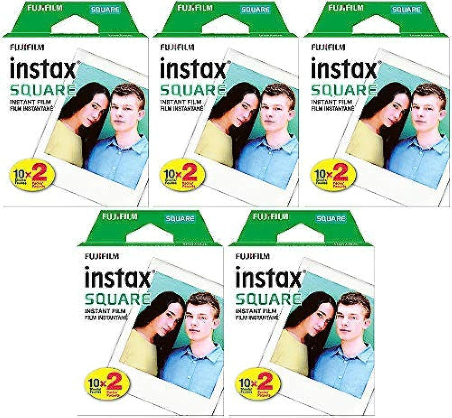 Fujifilm Square Instant Film 10 Pack for SQ1, SQ6 & SQ10 Cameras