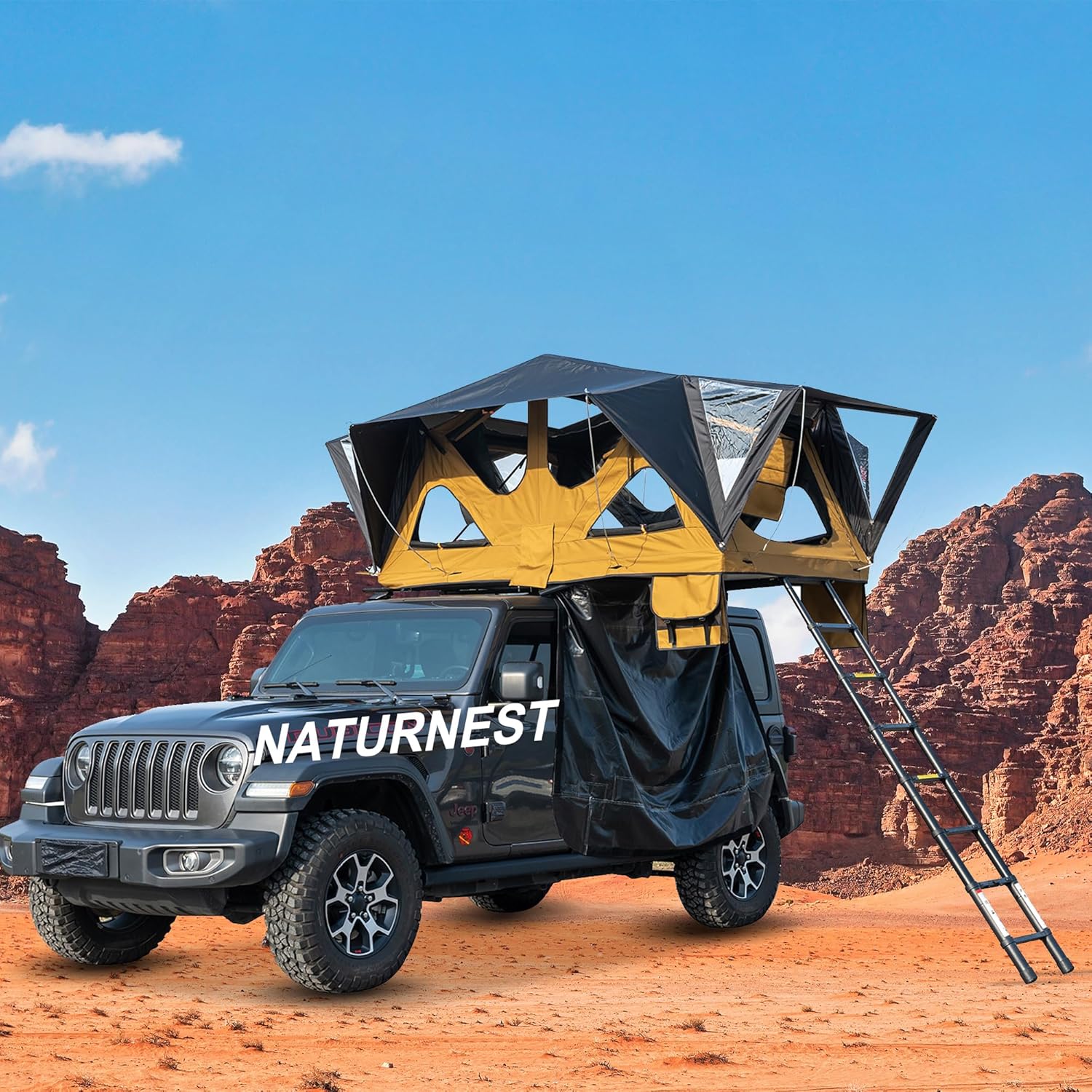 Naturnest Rooftop Tent: 360 Views, Lightweight 2-Person Camping Tent - Andromeda Bayati