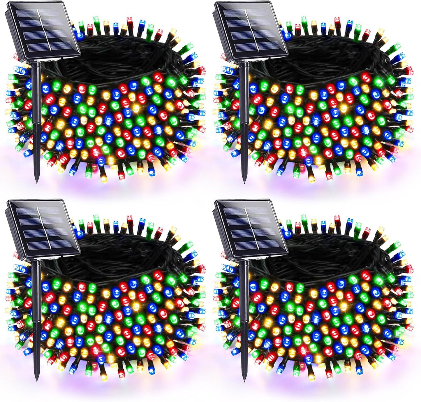 4 Pack 180FT Solar Christmas Lights Outdoor Waterproof Twinkle