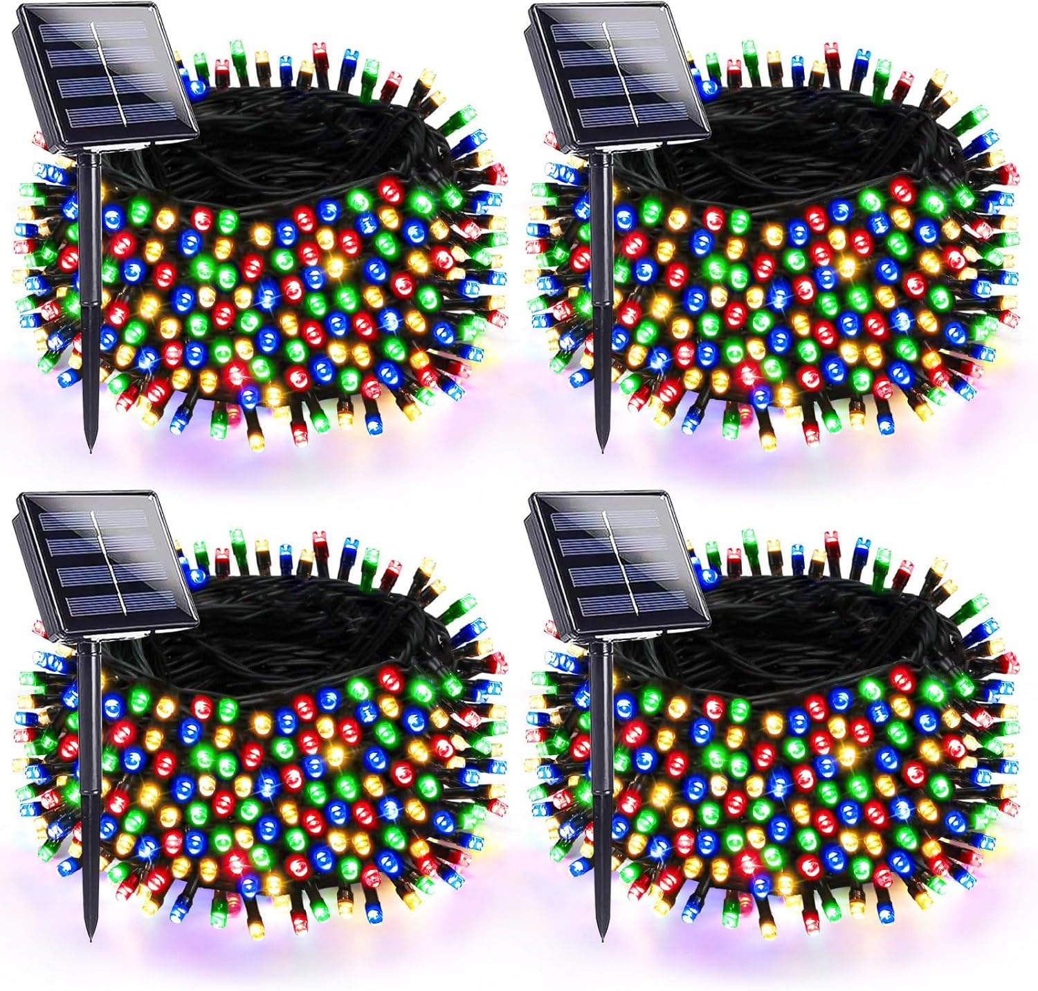 4 Pack 180FT Solar Christmas Lights Outdoor Waterproof Twinkle