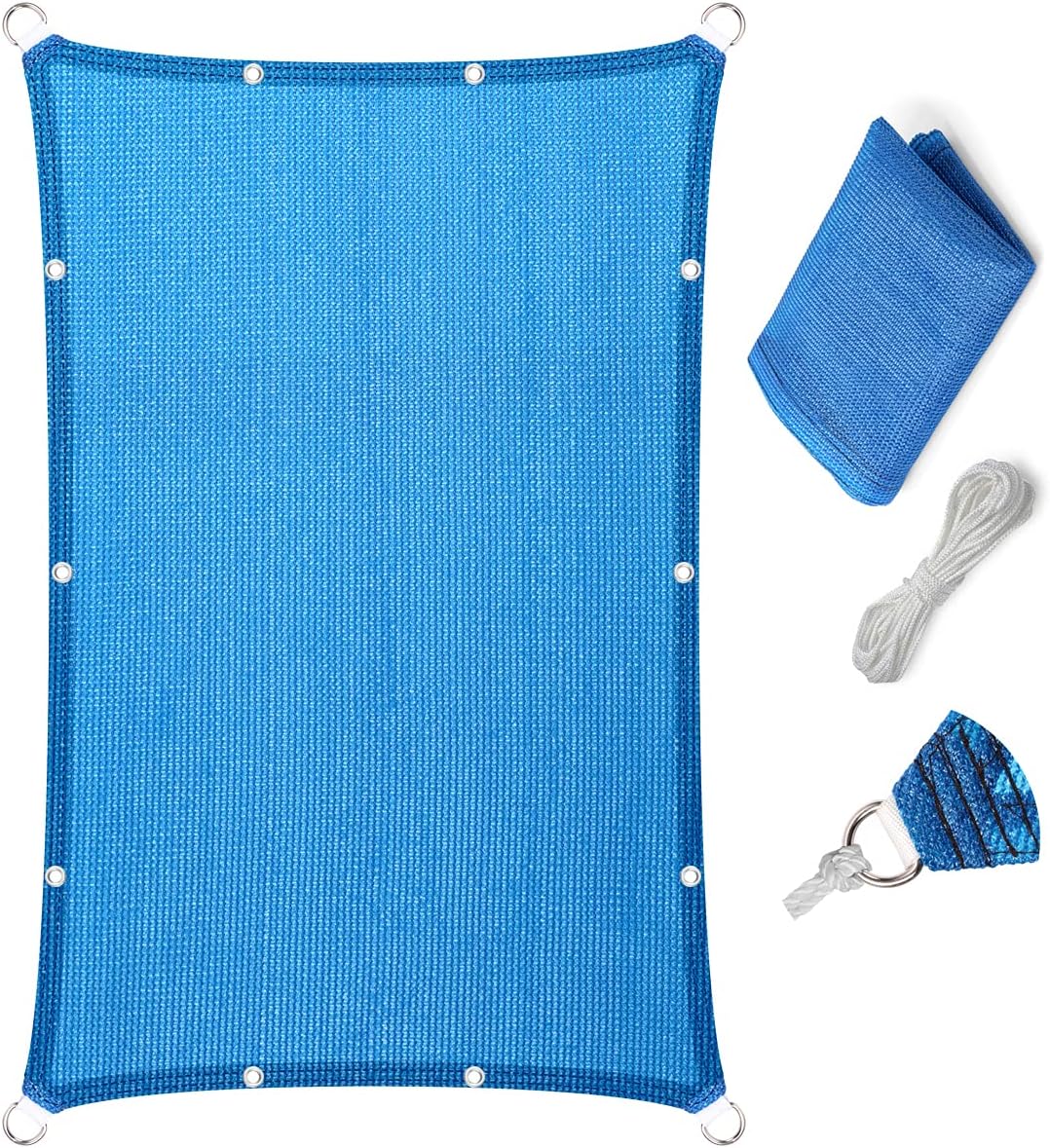 Eden's Decor Straight Flat Edge Sun Shade Sail for Outdoor Use