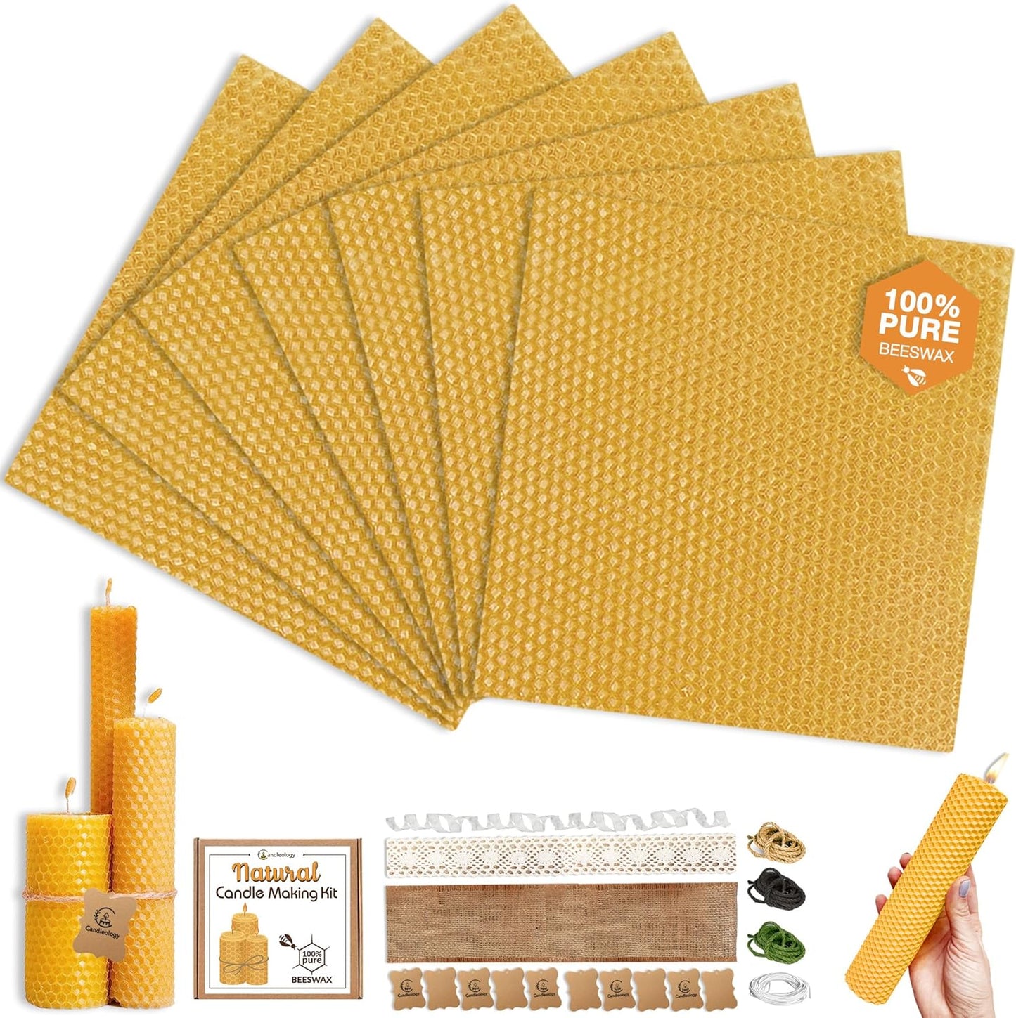 DIY Beeswax Candle Kit - Easy Crafting Fun!