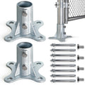 Post 2in Chain Link Fence Post Floor Flange Bracket - Heavy Duty