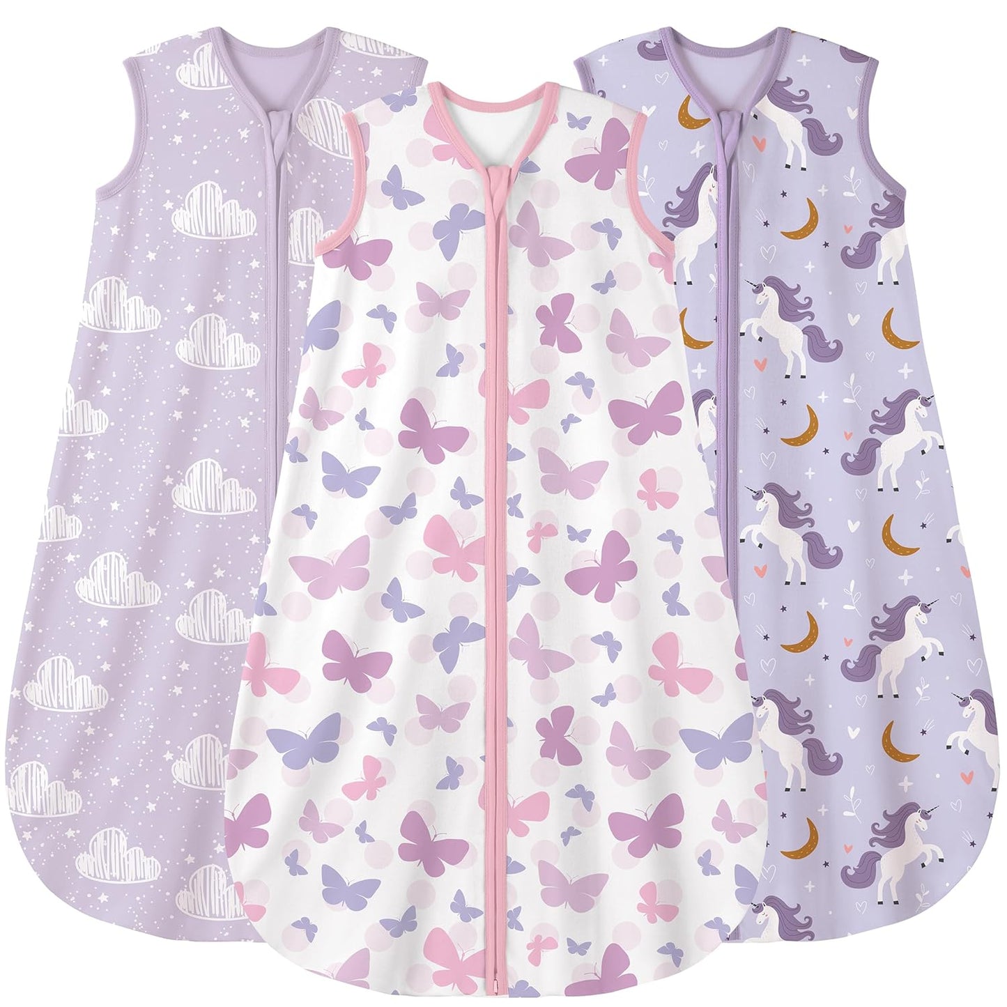 Yoofoss Baby Sleep Sack 3 Pack for 18-24 Months - 100% Cotton