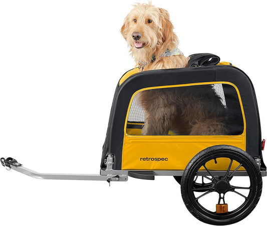 Retrospec Rover Waggin' Pet Bike Trailer with Weather-Resistant Canopy
