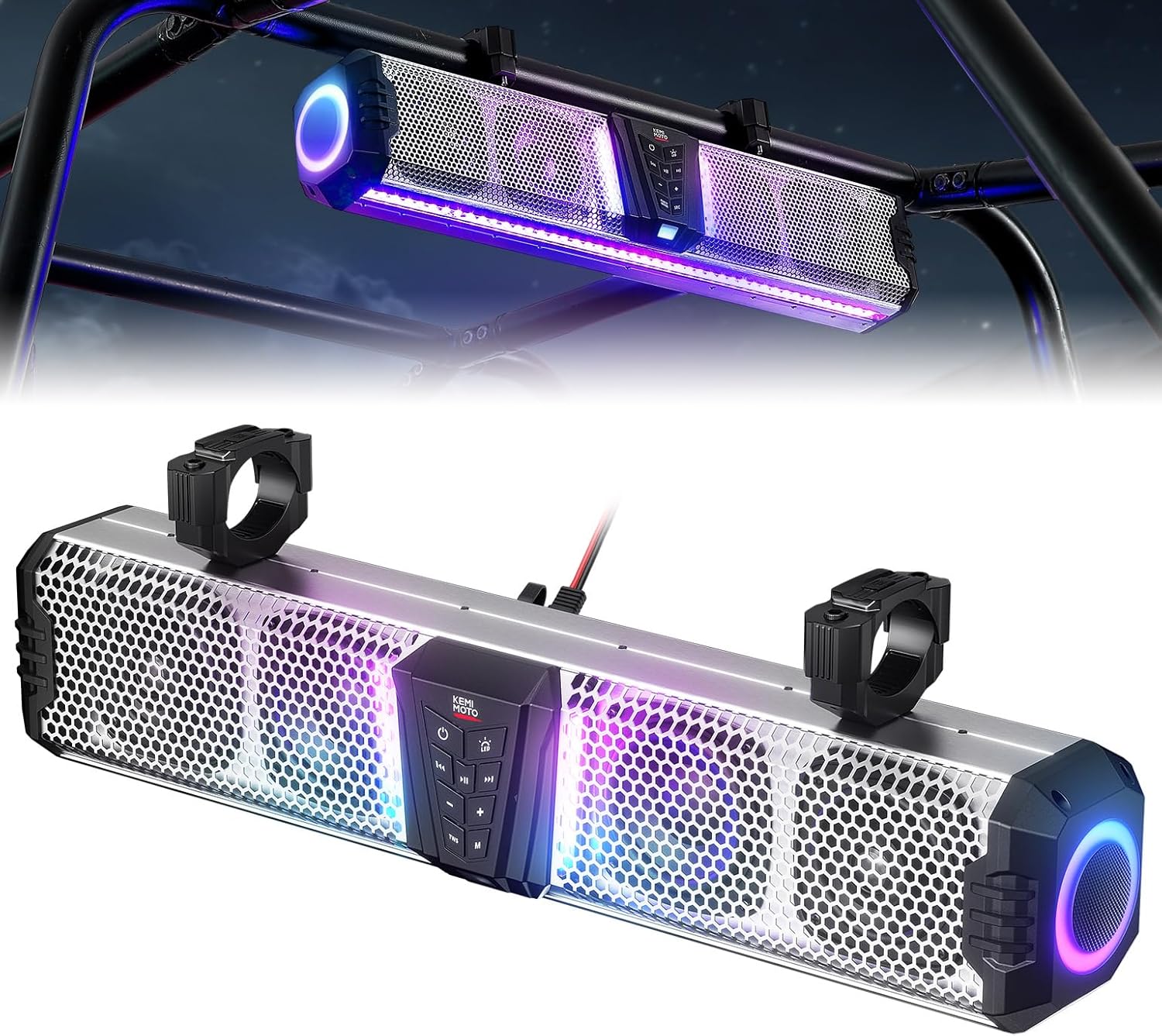 KEMIMOTO Midnight S60 26-inch UTV Sound Bar with Deep Bass