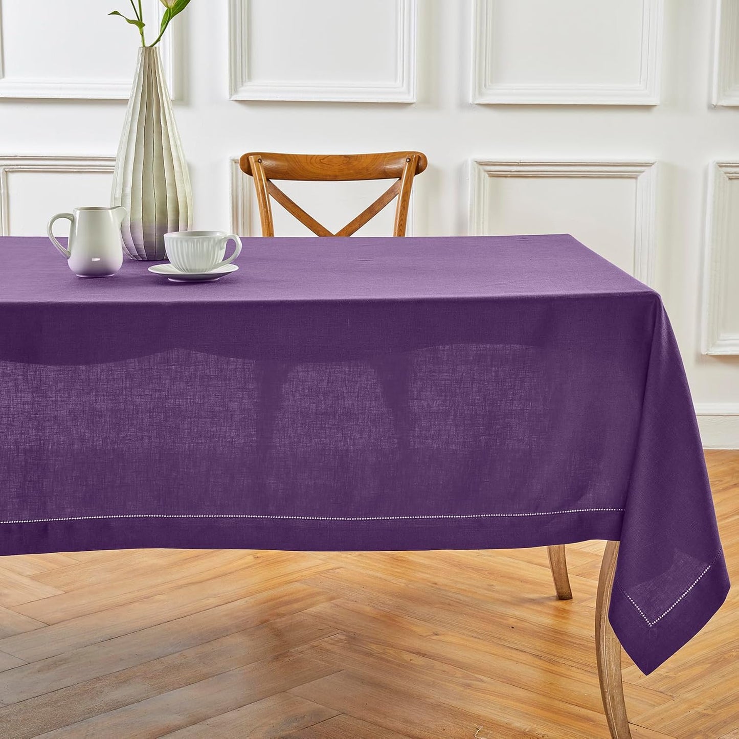 Square Linen Tablecloth 52 x 52 Inch for Fall and Halloween