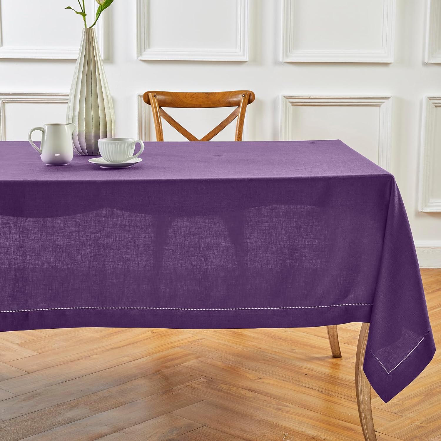 Square Linen Tablecloth 52 x 52 Inch for Fall and Halloween