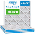 Aerostar 18x18x1 MERV 8 Pleated Air Filters - 4 Pack