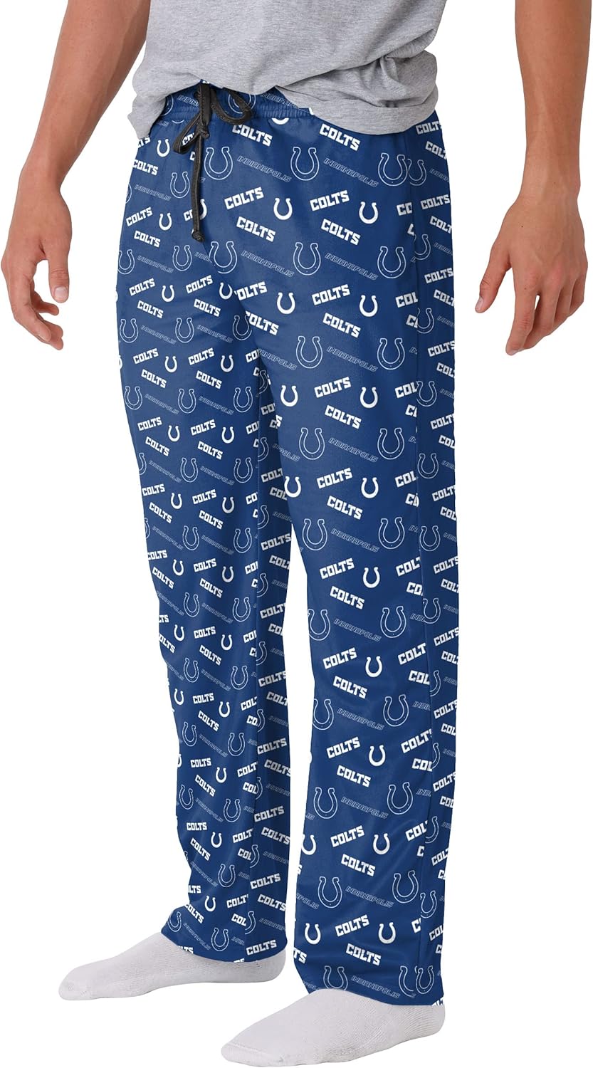 FOCO Men's NFL Team Logo Repeat Print Lounge Pants for Comfort