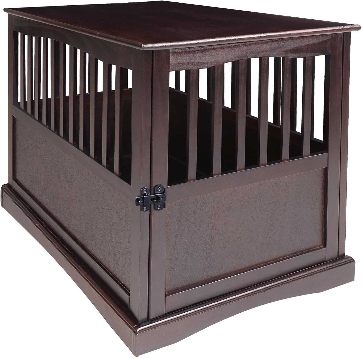 Casual Home Wooden Large Pet Crate, Stylish End Table Espresso