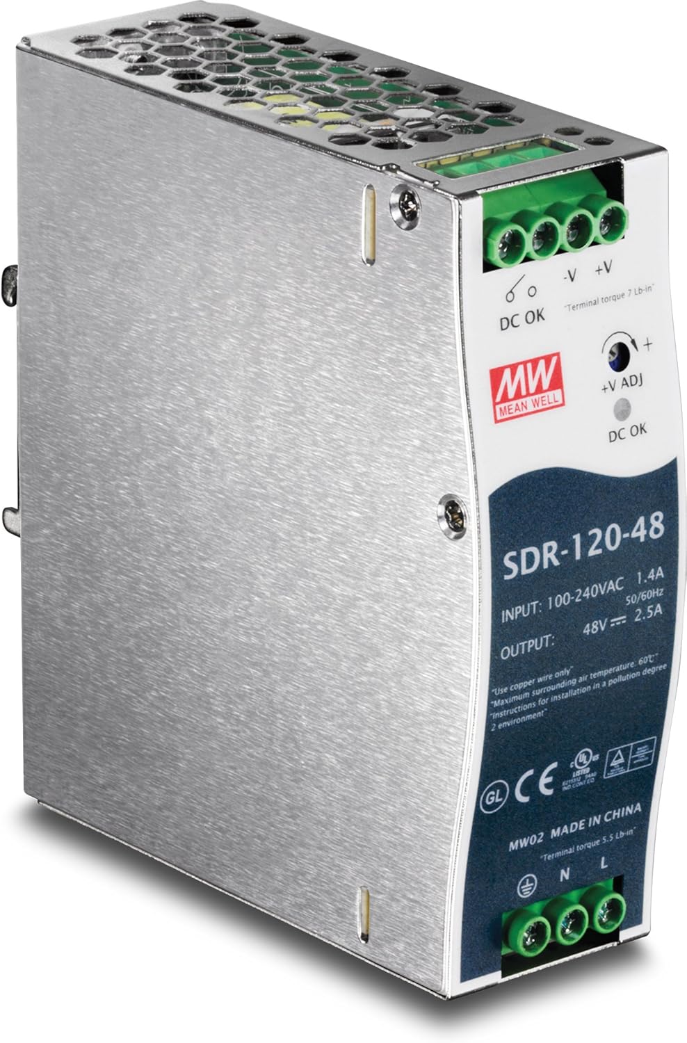 TRENDnet Industrial Power Supply - Extreme Temp, 120W