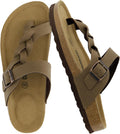 CUSHIONAIRE Libby Cork Footbed Sandal - Comfortable Braided Slides