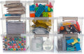 Citylife Small Storage Bins with Lids 3.2 QT - Stackable Organizers