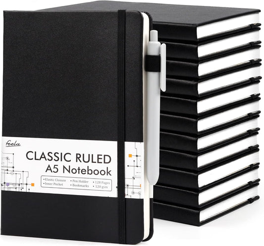 12 Pack Feela Notebooks Bundle with Pens