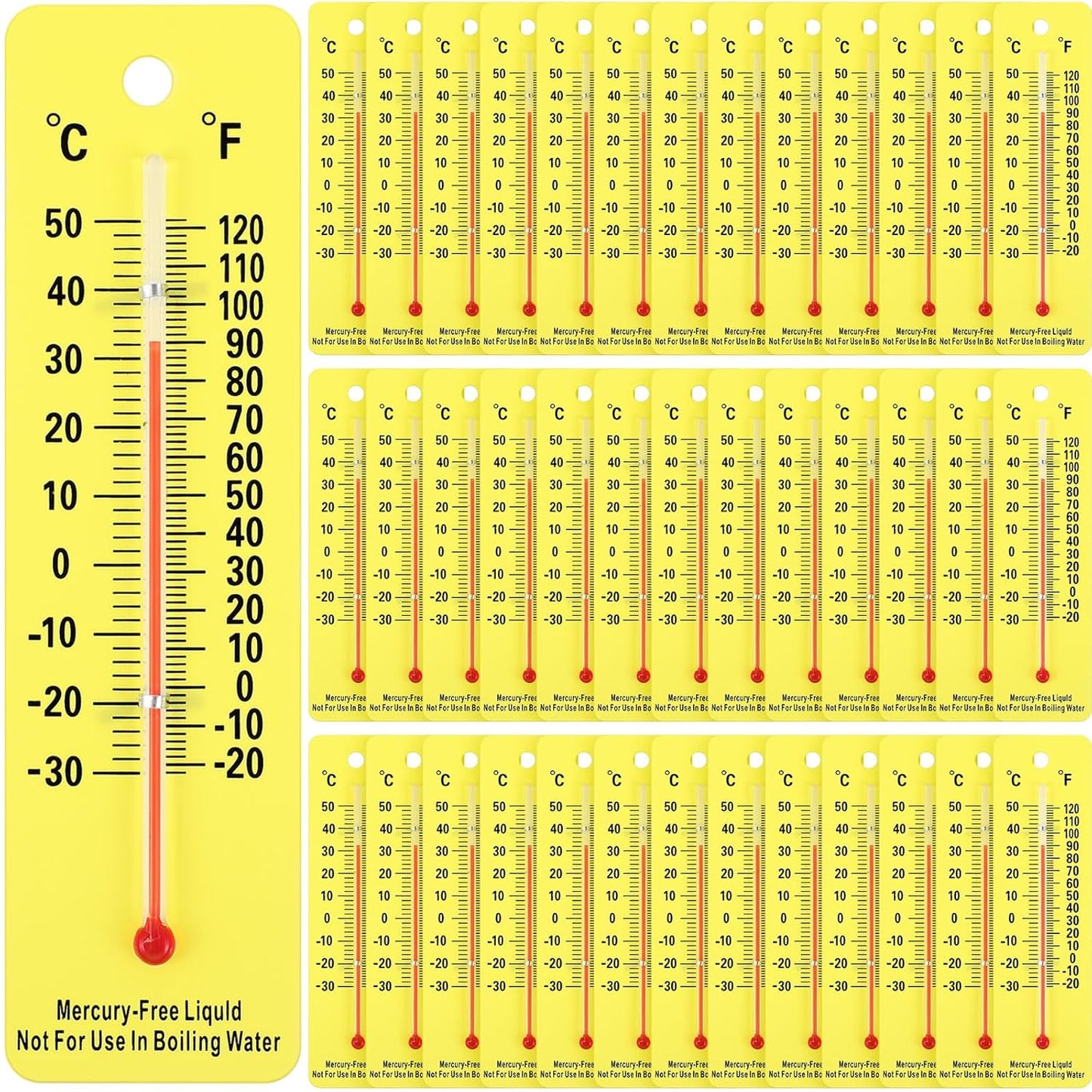 Maitys 50 Pcs Science Thermometers for Classroom Teaching Tools